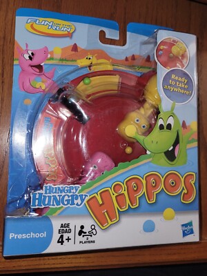 NEW Hasbro HUNGRY HIPPOS FUN ON THE RUN Travel Board Game NIP Sealed