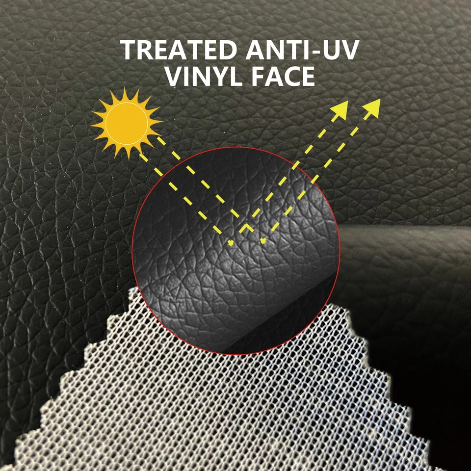 Waterproof Vinyl Faux Synthetic Leather Fabric Mildew Resist Replace By The Yard - Image 3 of 4