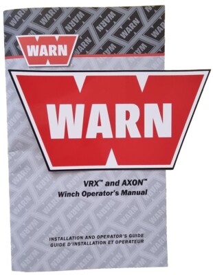Bedienungsanleitung - WARN Winde VRX und AXON - incl. Aufkleber