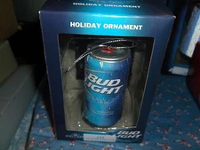 NIB Christmas Ornament Budweiser and Bud Light  About 3 Inch High  You Chose