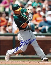 JAKE SMOLINSKI  OAKLAND A'S   ACTION SIGNED 8x10