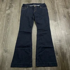 Liz Lange Maternity Womans Jeans Dark Wash Denim Bootcut Size 2