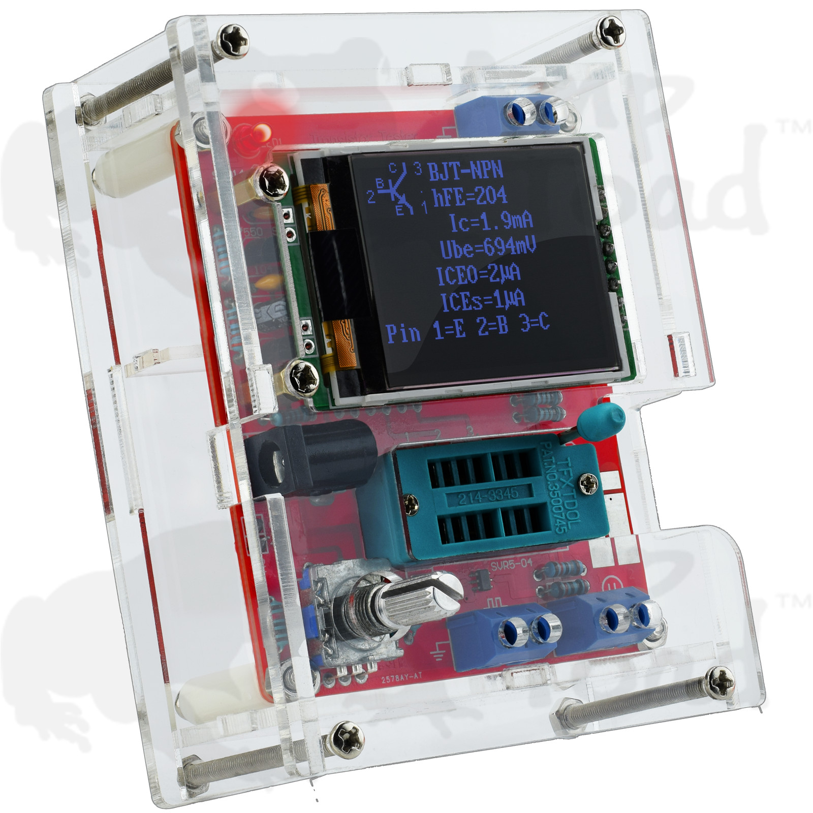 GM328 IC-TTL Transistor Tester with Clear Case - Component Tester