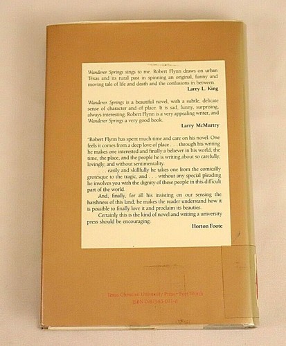 Wanderer Springs by Robert Flynn 1987 Hardcover DJ Fiction Novel Westerns - Picture 2 of 4