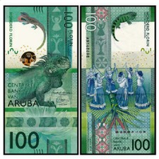 2019 Aruba 100 Florins P-24 UNC NEW Banknote