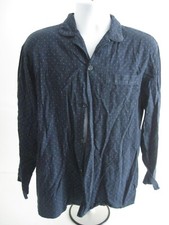 MARKS SPENCER MENS BLUE POLKADOT SPOTTED COTTON LONGSLEEVE SHIRT SIZE M
