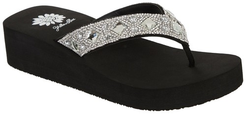 Yellow Box Womens Sarika Wedge Flip Flops 39 (US 8) | eBay