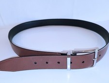 Mens 44 Faux Leather Reversible Black Brown Belt New