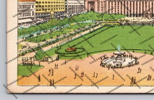 Antique Postcard Bryant Park And Public Library New York City - 第 11/14 張圖片