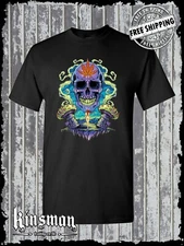 Weed Skull Mushroom T-Shirt - Marijuana Smoke Stoner