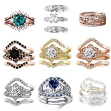 Women Wedding Ring Size 5-11 Cubic Zirconia   Ring Jewelry Elegant