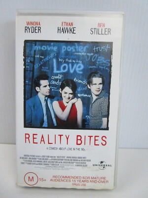 Reality Bites, Winona Ryder, VHS Tape, Vintage Video, Movie M, 1994 ...
