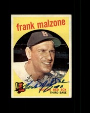 Frank Malzone Signed 1959 Topps #220 IN PERSON AUTOGRAPH (CREASED)