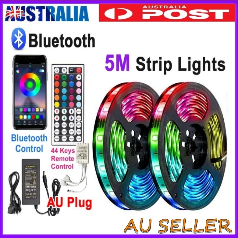 Led strip light rgb 5050 5m 300 led waterproof with remote control and power adapter deals