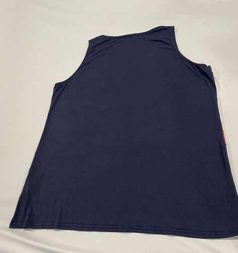 Tanque oscilante para mujer Amazon, rayas delgadas, azul marino a rayas talla XL - Imagen 2 de 3