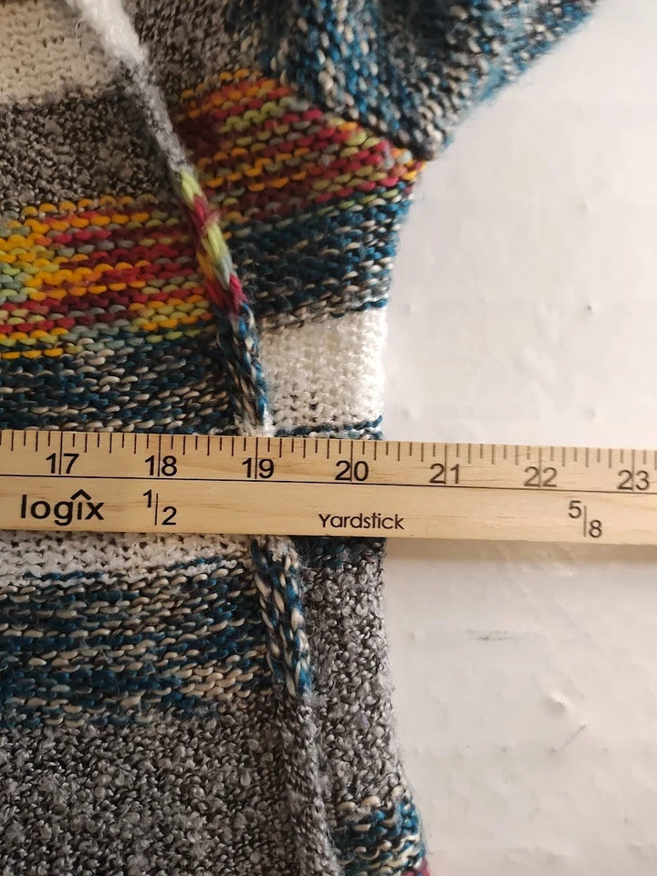 Cárdigan para mujer Allison Britney tono tierra suéter frente abierto suroeste talla XL Foto 4 de 4