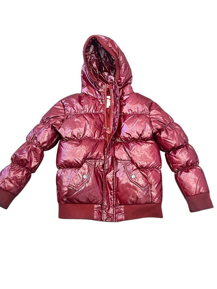 Appaman Kids 10 Brillo Brillante Royalre Rojo Hinchado Abrigo Chaqueta Abombado Foto 4 de 4