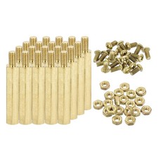 20 Set  M3 Male Brass Hex Spacer Standoffs Screws Nuts 0.94"L Spacer for PCB