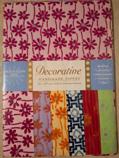Decorative Handmade Papers A4 6 Assorted Sheets Flocked & Glitter Print