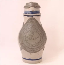 Antique German Beer Stein Student Studentica Zirkel Corps Cisaria c.1860s