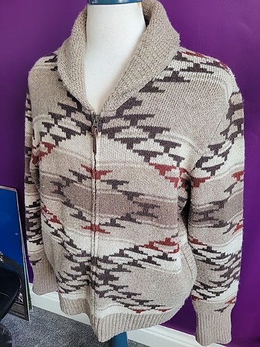 Pendleton Shetland Wool Shawl Cardigan Cowichan Mens Size Large Westerly Navarro - Picture 3 of 13