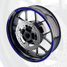 Blue 17'' Rim Wheel Sticker Decal Strip Tape W01B For Kawasaki Ninja 400 EX400