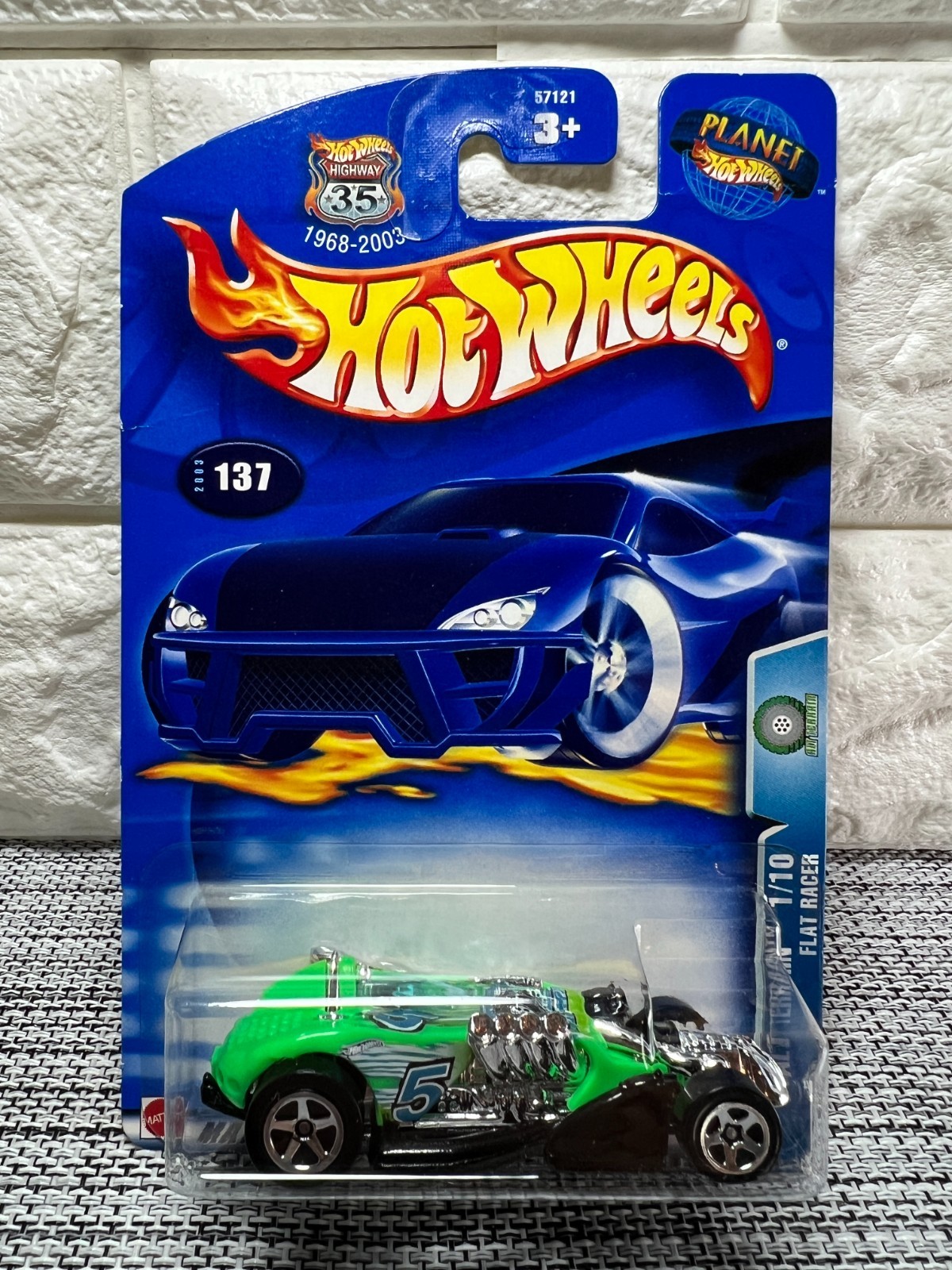 Hot Wheels Alt Terrain 1/10 Flat Racer 2003 #137 Green