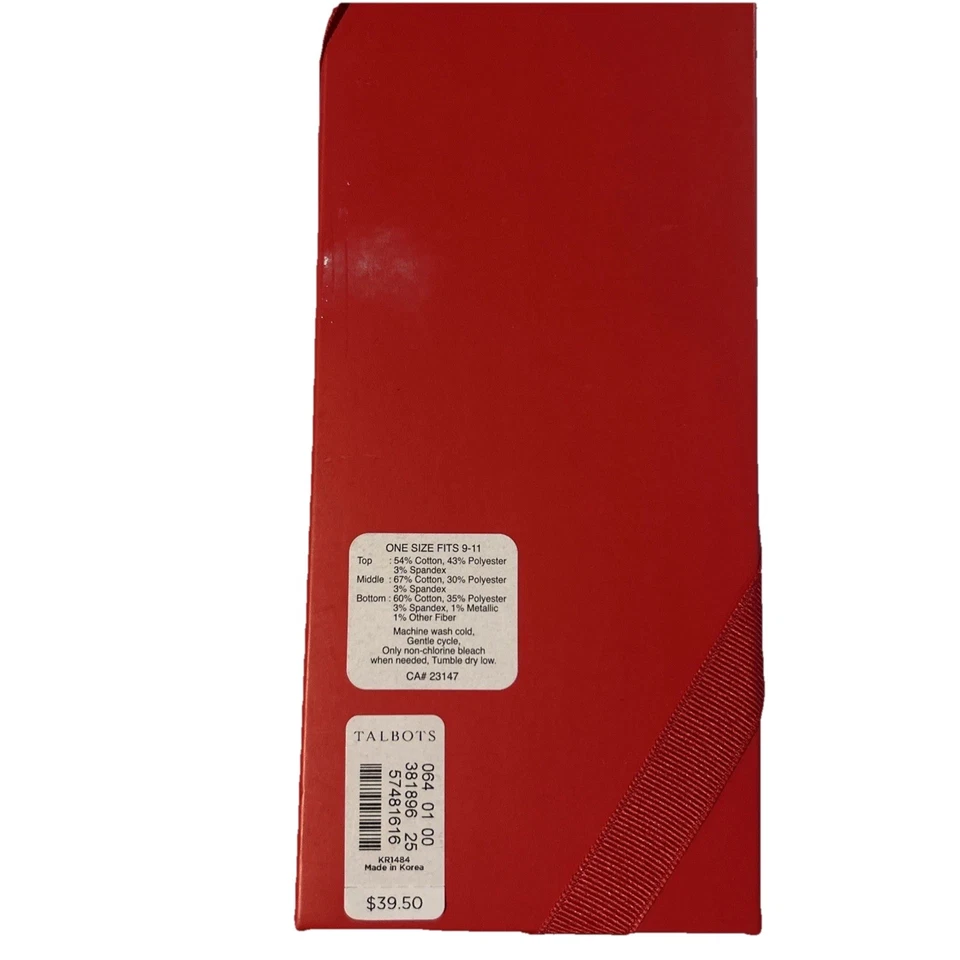 Paquete de 3 calcetines Talbots Crew festivos estampados rosa/azul/rojo ajustados 9-11 nuevos Foto 3 de 3