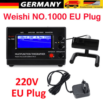 Weishi No.1000 EU Plug Timegrapher Mechanische Uhr Timing Machine Multifunktions