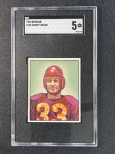 SAMMY BAUGH SGC 5 1950 BOWMAN FOOTBALL #100 HOF 