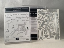 BEACH DAY Stamp Set Stampin Up Birthday Umbrella Surfboard 2508