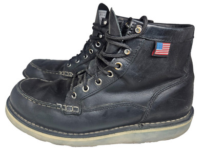 Danner Bull Run Moc Toe 6in Black Womens Boots Size 11 ASTM F2892-18