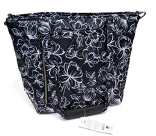 NEW ❤️ Lug Rally Outline Floral Black Large Crossbody Tote Insulated Pocket