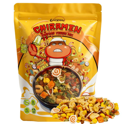 Seafood Veggie Mix Dried Ramen Toppings, Shrimp, Fishcake, Imitation Cr