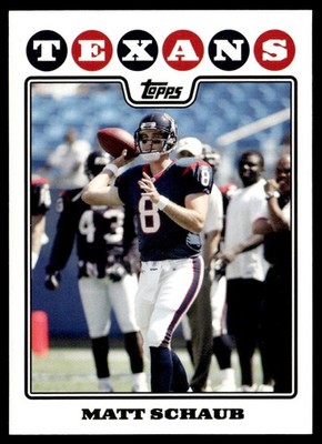 2008 Topps Matt Schaub Houston Texans #10