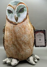 New w/tags John Derian for Target 13"X8" Woodland Owl Beaded Plush Pillow 2025
