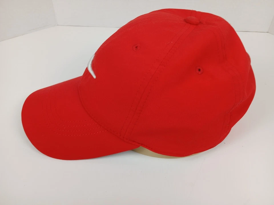 Nike Legacy91 Dri-FIT Red Hat White Swoosh Adjustable Strapback Golf Running - Image 2 of 4