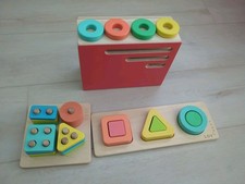Lovevery Wood Montessori Puzzles Chute Group Lot Set Of 3  18-24 Mths