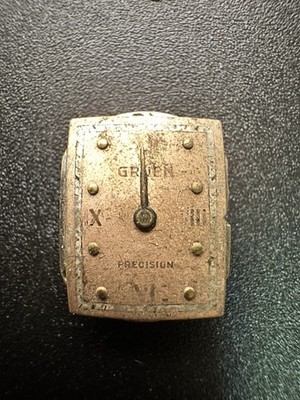Gruen Veri-Thin Precision 17 Jewels Manual Watch Movement Dial Parts Untested