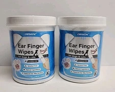Ear Cleaner Finger Wipes, Grooming  Care for Dogs and Cats 100 pc Total 02/2026
