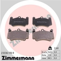Bremsbelagsatz Scheibenbremse Pb:Z Zimmermann 23330.170.9 FüR 997 996 Porsche