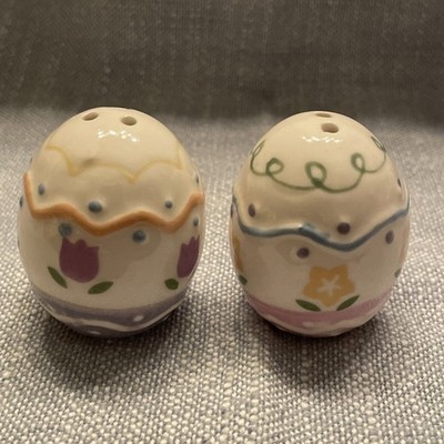 Cracker Barrel Mini Easter Egg Salt & Pepper Shakers Set Spring 2026 New Flower^