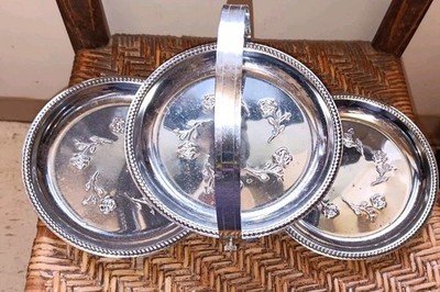 Silver Folding 3Tier Cake Stand