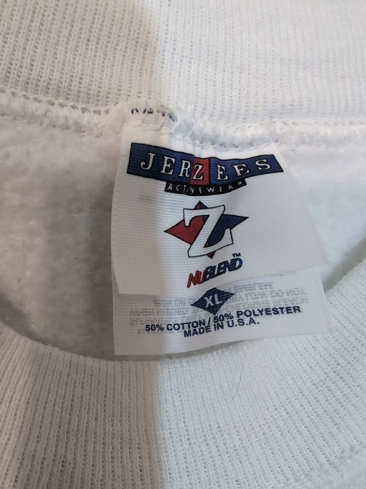 Jerzees Basic Blank White Crewneck Sweatshirt Siz… - image 4