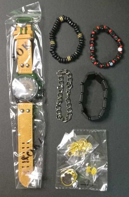 5PCS Set Soki Fashion Mens Watch Calendar Quartz Wrist Watch with 4 bracelets