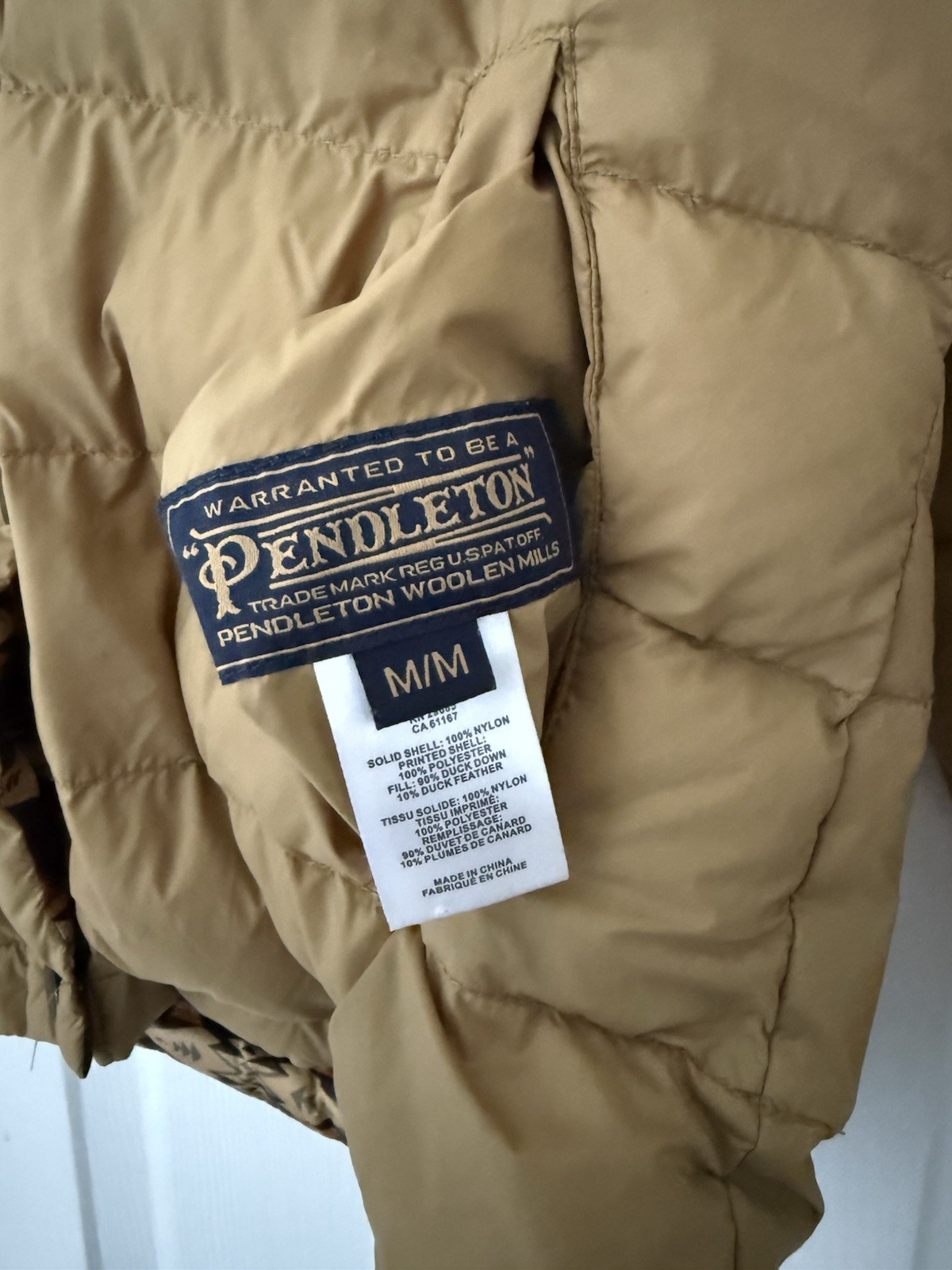 pendleton reversible jacket Puffer Tan Beige Medi… - image 2