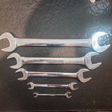 5 Pc Snap-on Sae Double Open End Wrench Set 14 To 1516 Vo Series