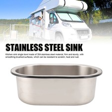 ⁺Stainless Steel Bar Sink Oval Shaped Washbasin Sink With 40mm Drain Hole For