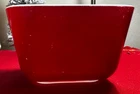 Vintage Pryex small red refrigerator dish 0501 no lid