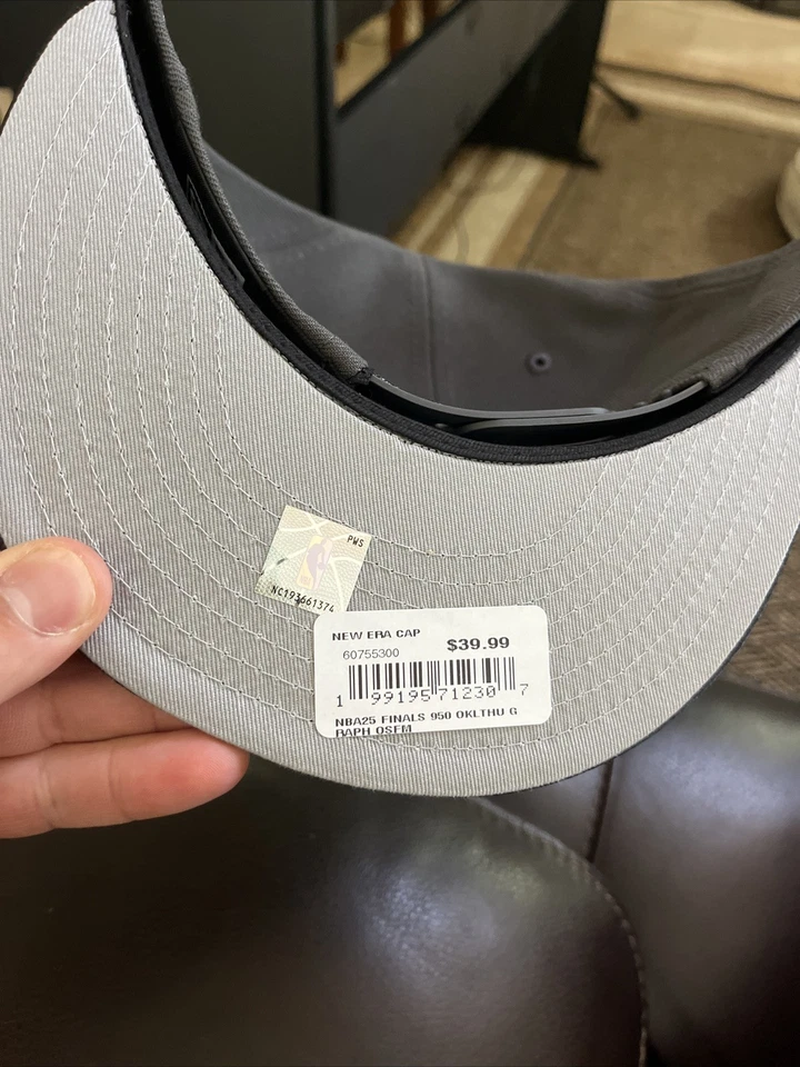 Oklahoma City Thunder New Era 2025 NBA Finals Locker Room 9FIFTY Snapback Hat - Image 4 of 4